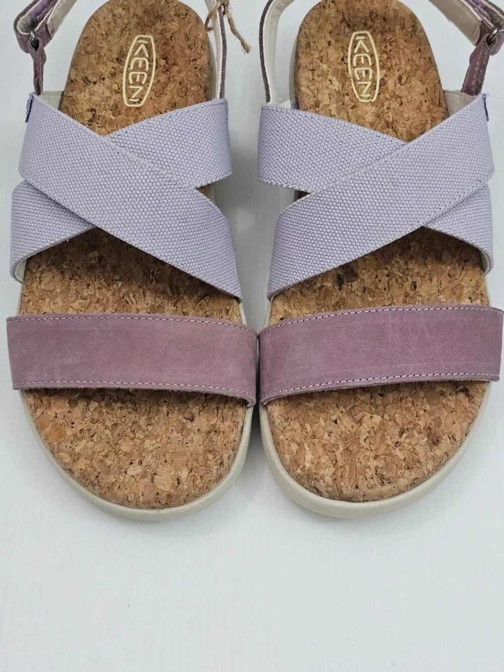 Keen Elle Criss Cross Slingback Sandal Womens 9.5 Purple Comfort Platform NEW